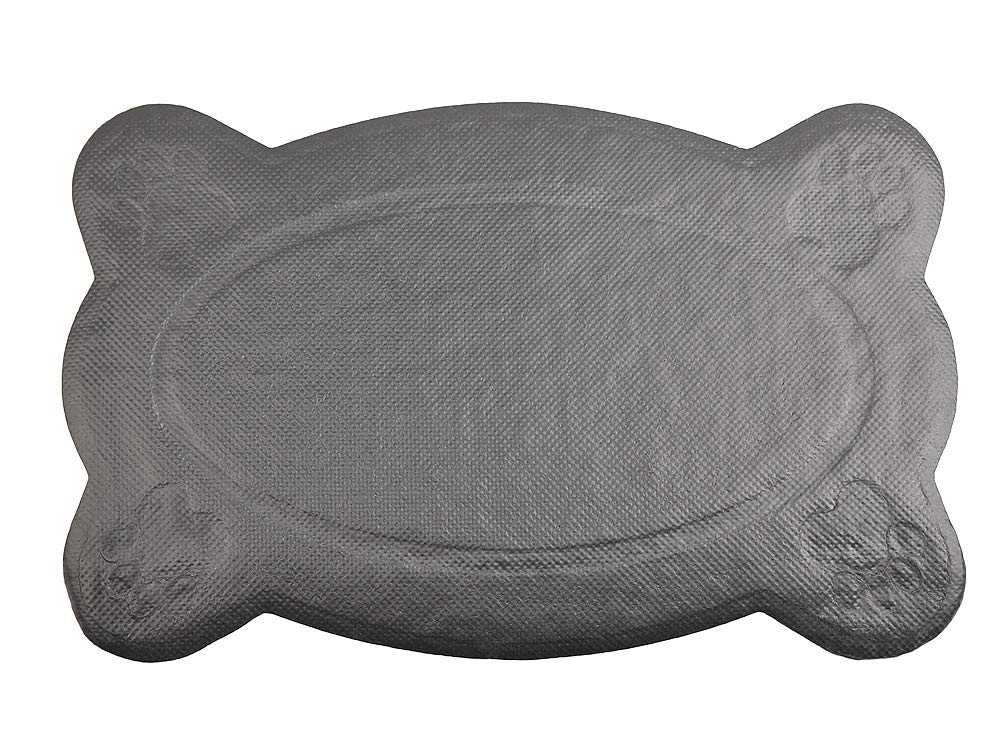 Dm Cat Litter Box Debris Catcher Mat,Kitty Scatter Control Rug,16X10 Inches,5 Colors Available (Black)